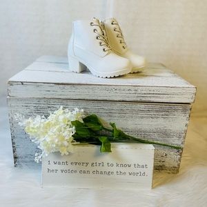 White Kid’s Booties